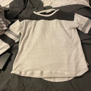 Soft casual long sleeve shirt. Stripes on sides. Size S